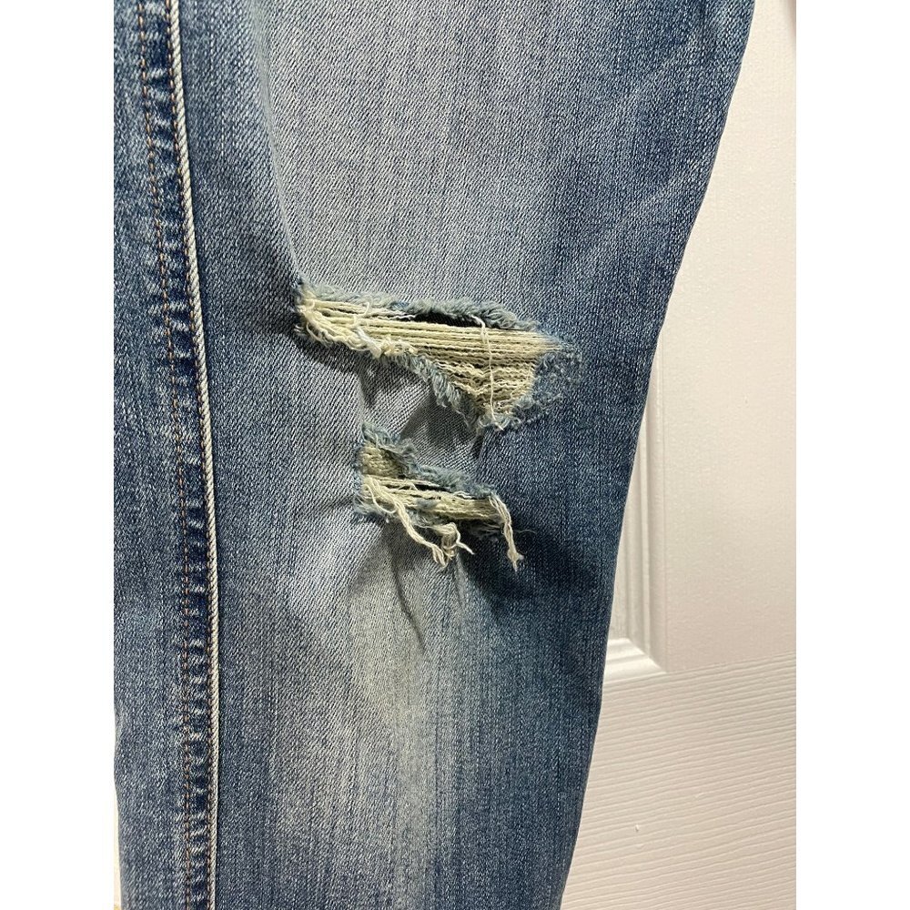 7 Seven For All Mankind Women's Straight Leg Dark Wash Distressed Jeans Size 29 - Picture 3 of 6